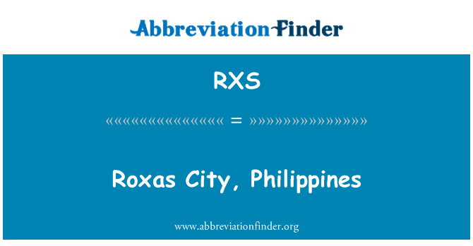 RXS: Roxas City, Filippine