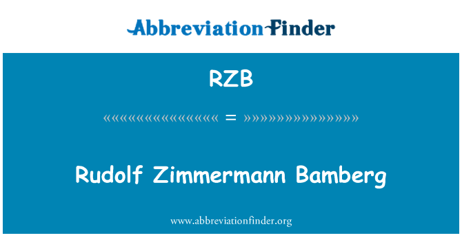 RZB: Rudolf Zimmermann Bamberg