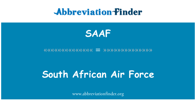 SAAF: South African Air Force