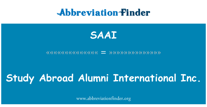 SAAI: Opiskella ulkomailla Alumni International Inc.