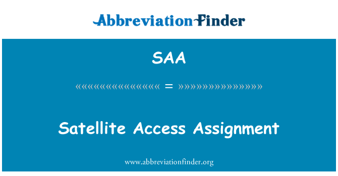 SAA: تعیین دسترسی ماهواره ای
