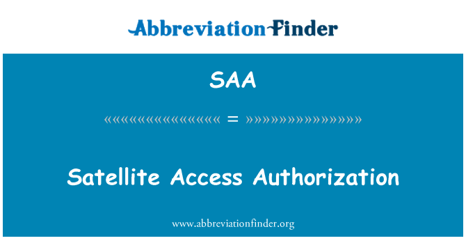 SAA: Satelliten-Zugangsberechtigung