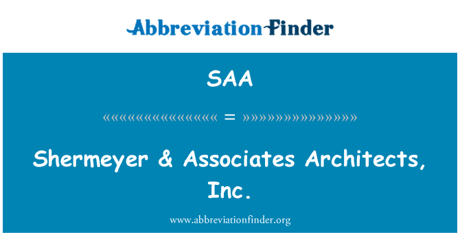 SAA: Shermeyer & Associates kiến trúc sư, Inc.