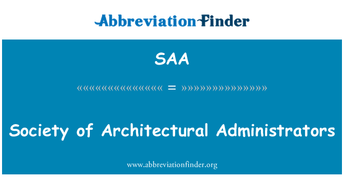 SAA: Sosyete de Architectural administratè