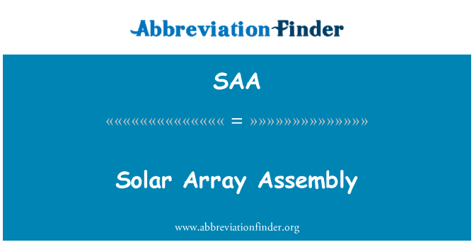 SAA: Solargenerator Assembly