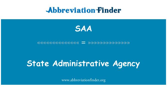 SAA: Statslige Administrative agentur