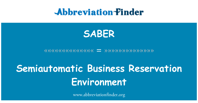 SABER: הסביבה העסקית אוטומטי להזמנה