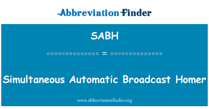 SABH: Difusió simultània automàtic Homer