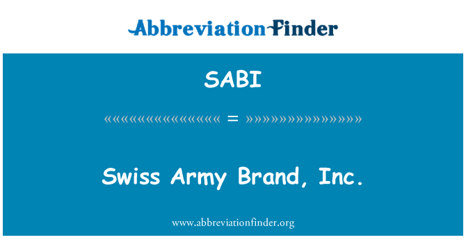 SABI: Suisse lame mak, Inc.