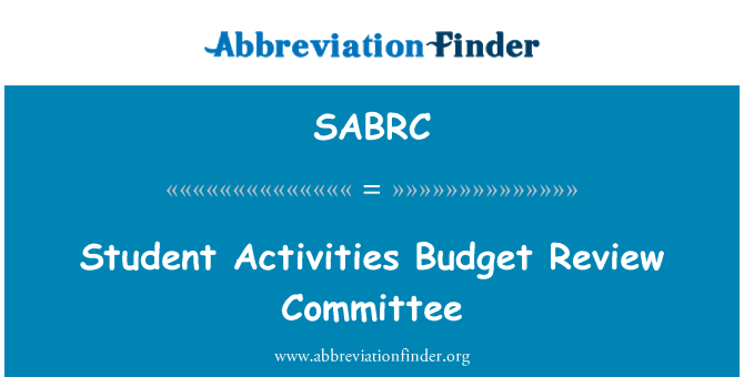 SABRC: L-istudent attivitajiet Budget reviżjoni Kumitat