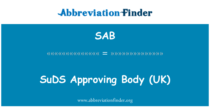 SAB: SuDS goedkeuring lichaam (UK)