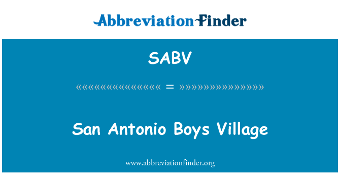 SABV: San Antonio chlapci vesnice