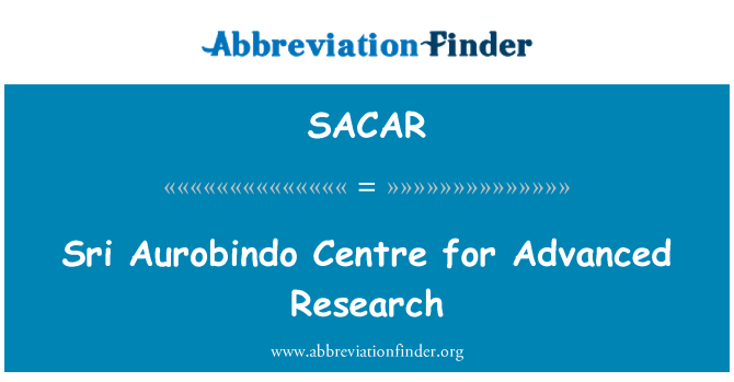 SACAR: Sri Aurobindo centrum pre moderné výskum