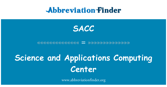 SACC: Vitenskap og databehandling Center-programmer