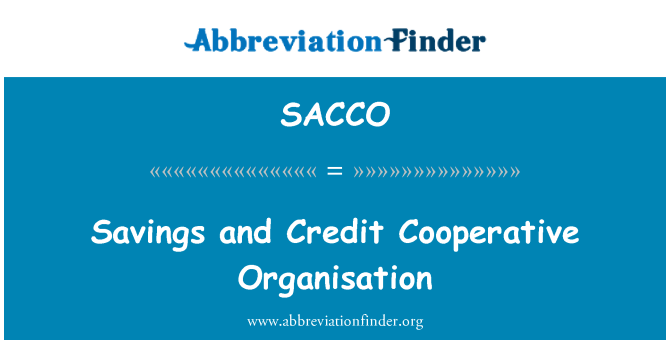 SACCO: Spaar- en krediet coöperatieve organisatie