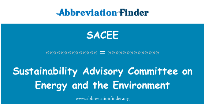 SACEE: 可持续发展咨询委员会，对能源和环境