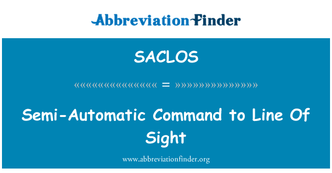SACLOS: Semi-automatisk kommandot för siktlinje