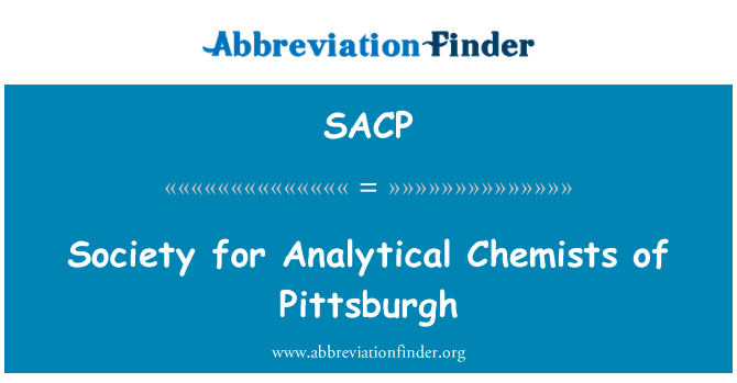 SACP: Společnost pro analytické chemiky Pittsburgh