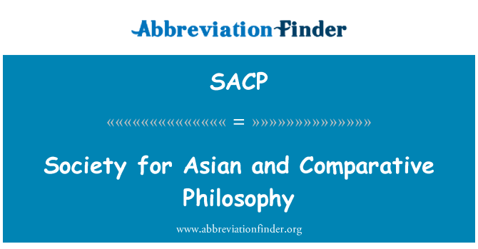 SACP: Society for Asian and Comparative Philosophy