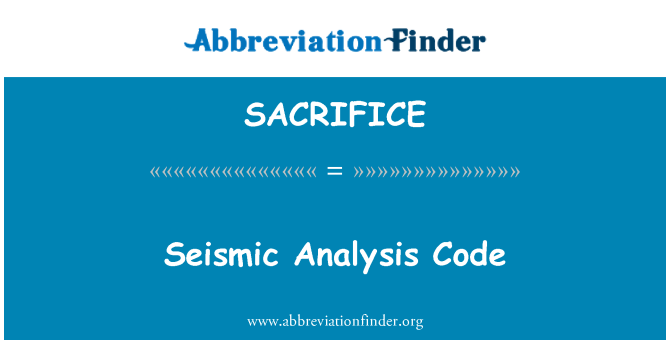 SACRIFICE: Kòd sismiques analiz