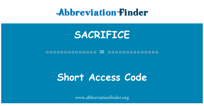 SACRIFICE: 简短的访问代码