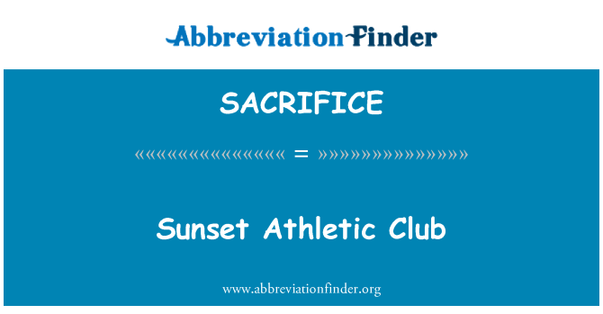 SACRIFICE: Gün batımı Athletic Club