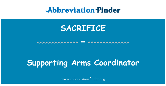 SACRIFICE: Støtte armene koordinator