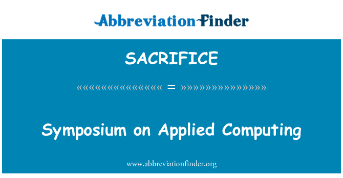 SACRIFICE: Symposium over toegepaste Computing