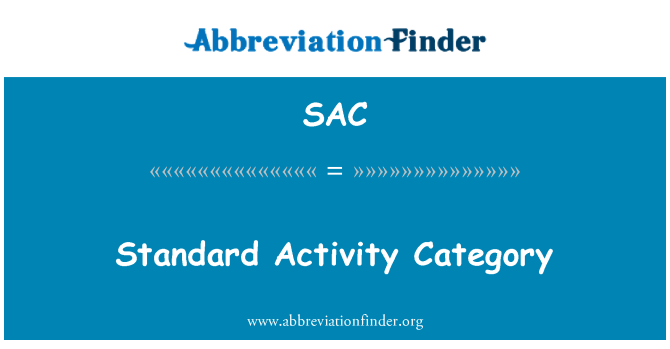 SAC: Thể loại hoạt động tiêu chuẩn
