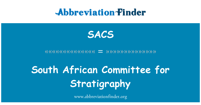 SACS: Южноафриканский комитет по стратиграфии