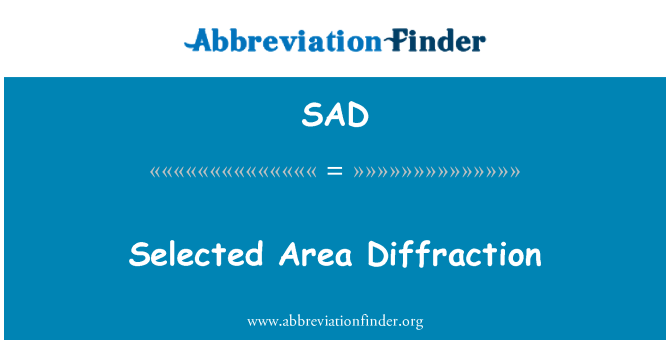 SAD: Kawasan terpilih Diffraction