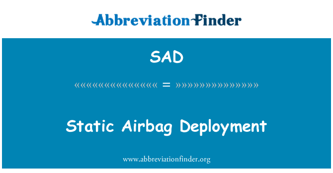 SAD: Defnyddio bag aer statig