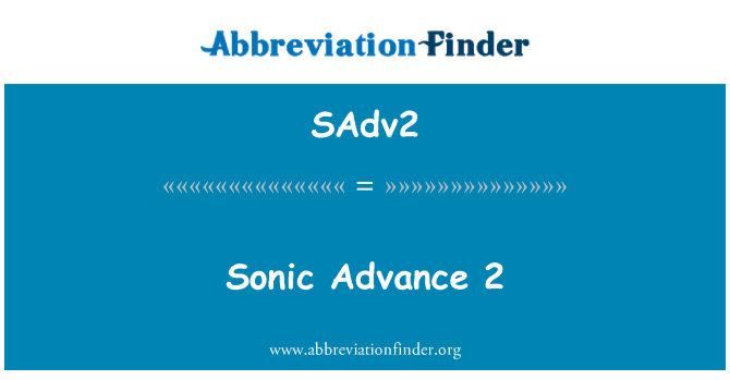 SAdv2: Sonic Advance 2
