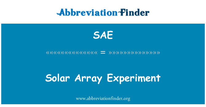 SAE: Experimento de painel solar