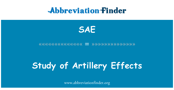 SAE: Studju tal-effetti Artillery