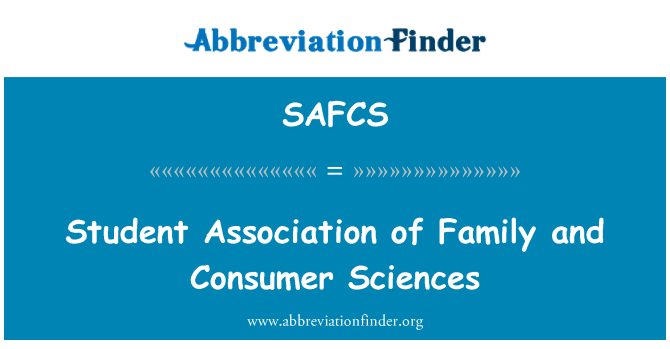 SAFCS: Asociación de estudiantes de Ciencias del consumidor y familia