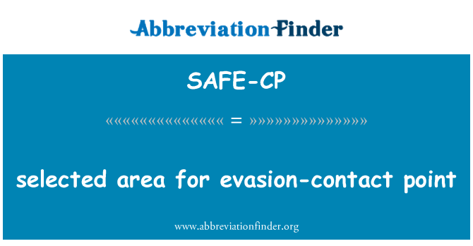 SAFE-CP: izbrano področje za utajo-Kontaktna oseba