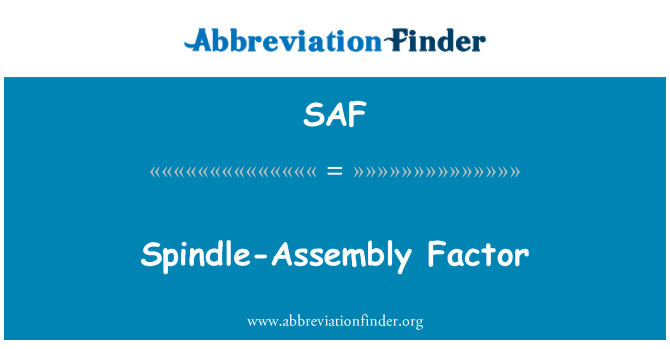 SAF: Шпиндель Ассамблея фактор