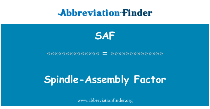 SAF: Spindelenhet faktor