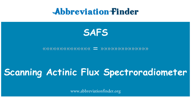 SAFS: Scansione spettroradiometro attinico Flux