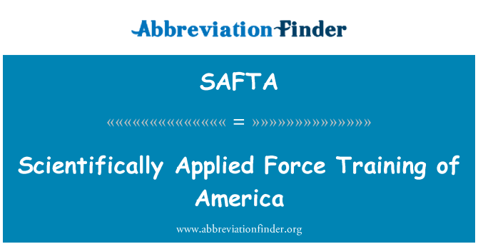 SAFTA: Scientificamente applicata formazione forza d'America