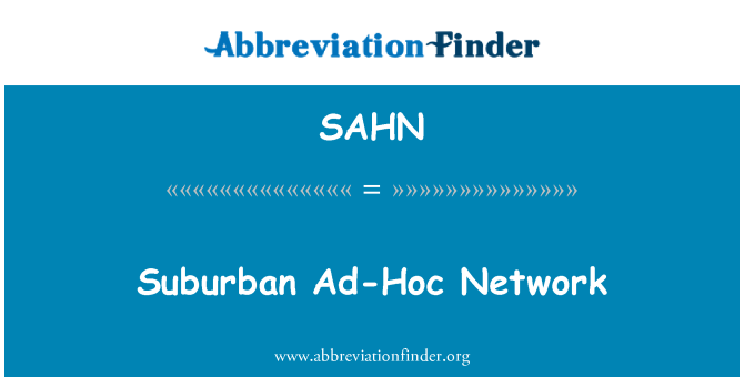 SAHN: Netwerk Ad Hoc suburbani