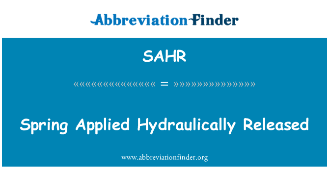 SAHR: वसंत Hydraulically लागू जारी