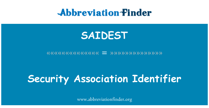 SAIDEST: Security Association Identifier