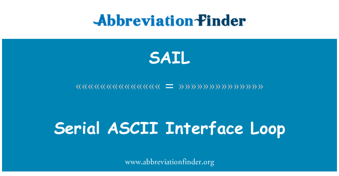 SAIL: Boucle entèfas série ASCII