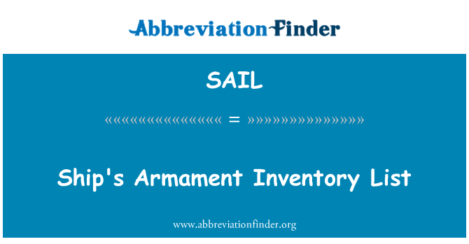 SAIL: Senarai inventori persenjataan kapal