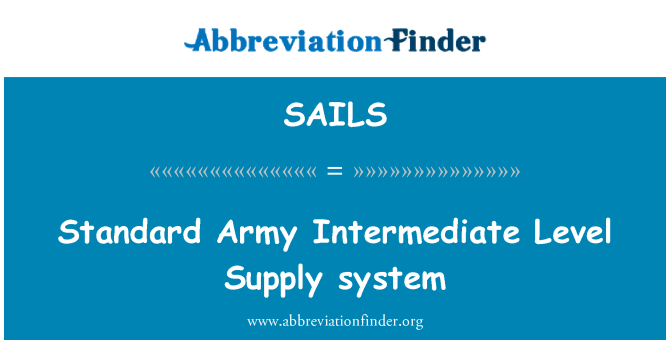 SAILS: Standardni sustav vojske Intermediate razinu opskrbe
