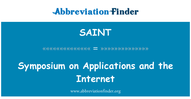 SAINT: Simposio sobre Internet y aplicaciones