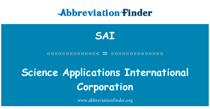 SAI: Наука застосування міжнародна корпорація