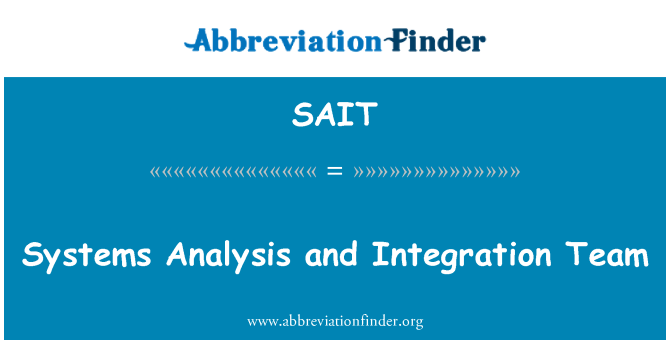 SAIT: Analisi dei sistemi e integrazione Team